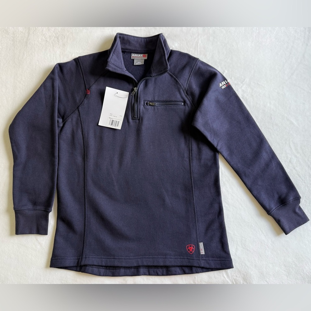 NEW Ariat Navy Blue FR Rev 1/4 Zip Top For $55 or BETTER OFFER